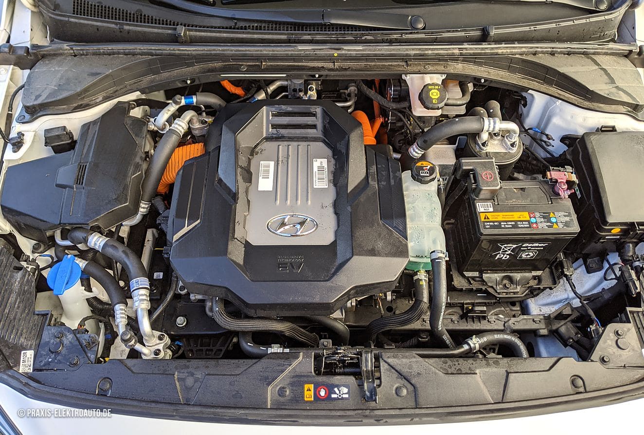 Hyundai IONIQ Elektro Motorraum mit Wärmepumpe