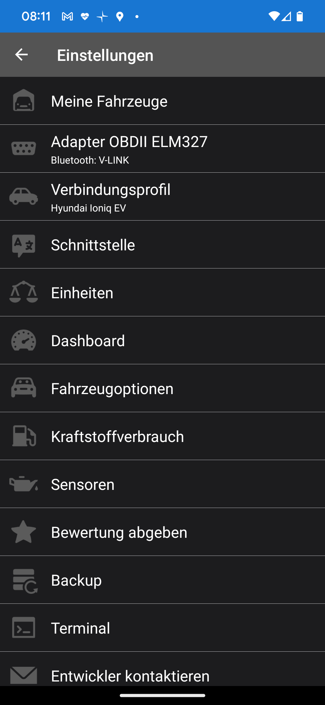 Screenshot Car Scanner App