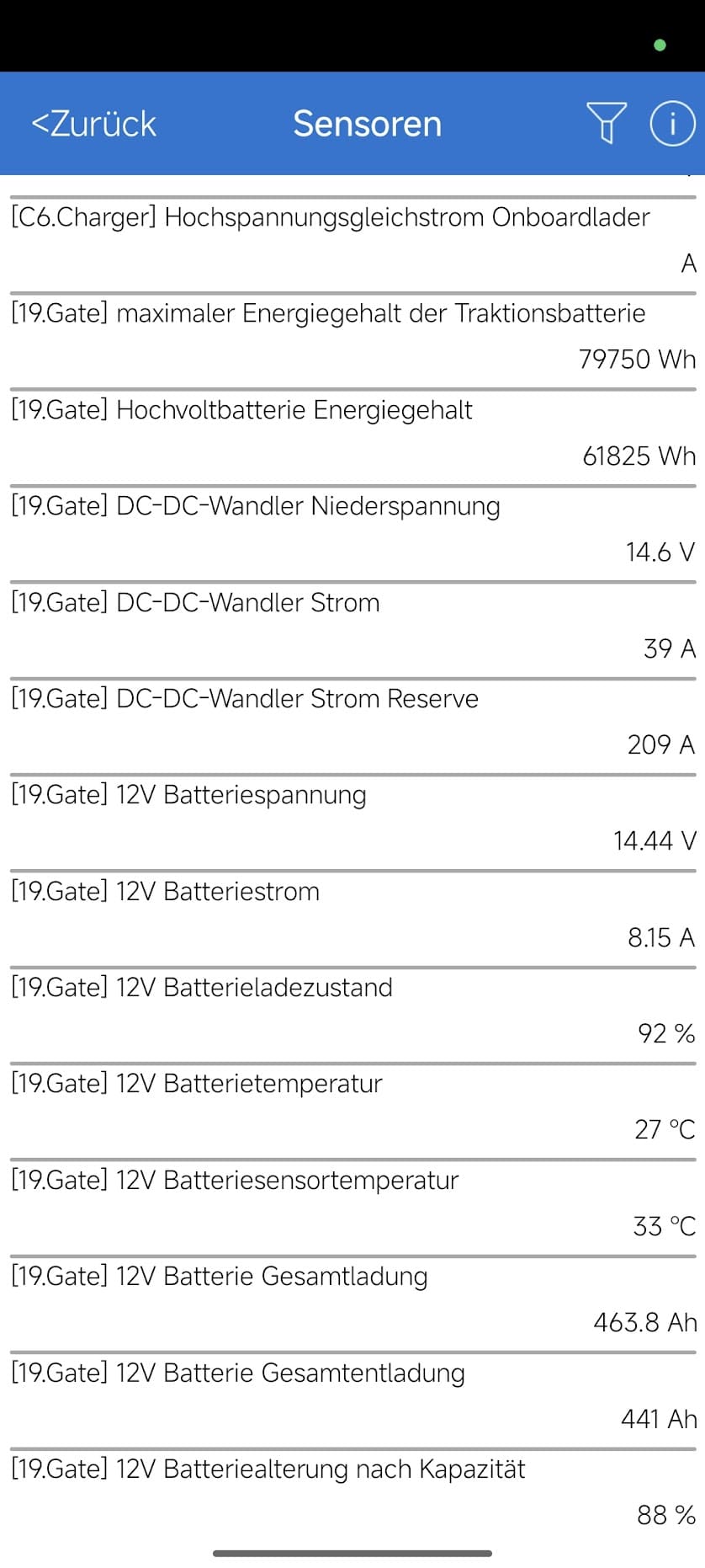 Screenshot CarScanner