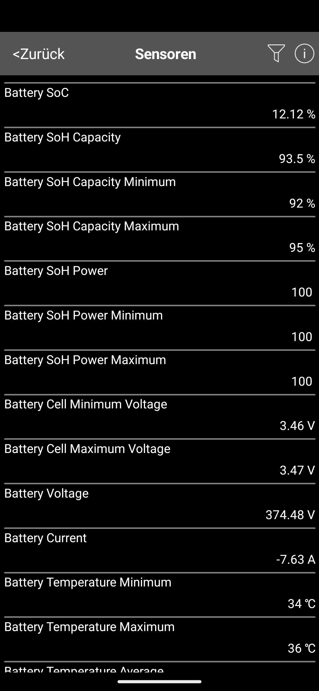 Screenshot CarScanner