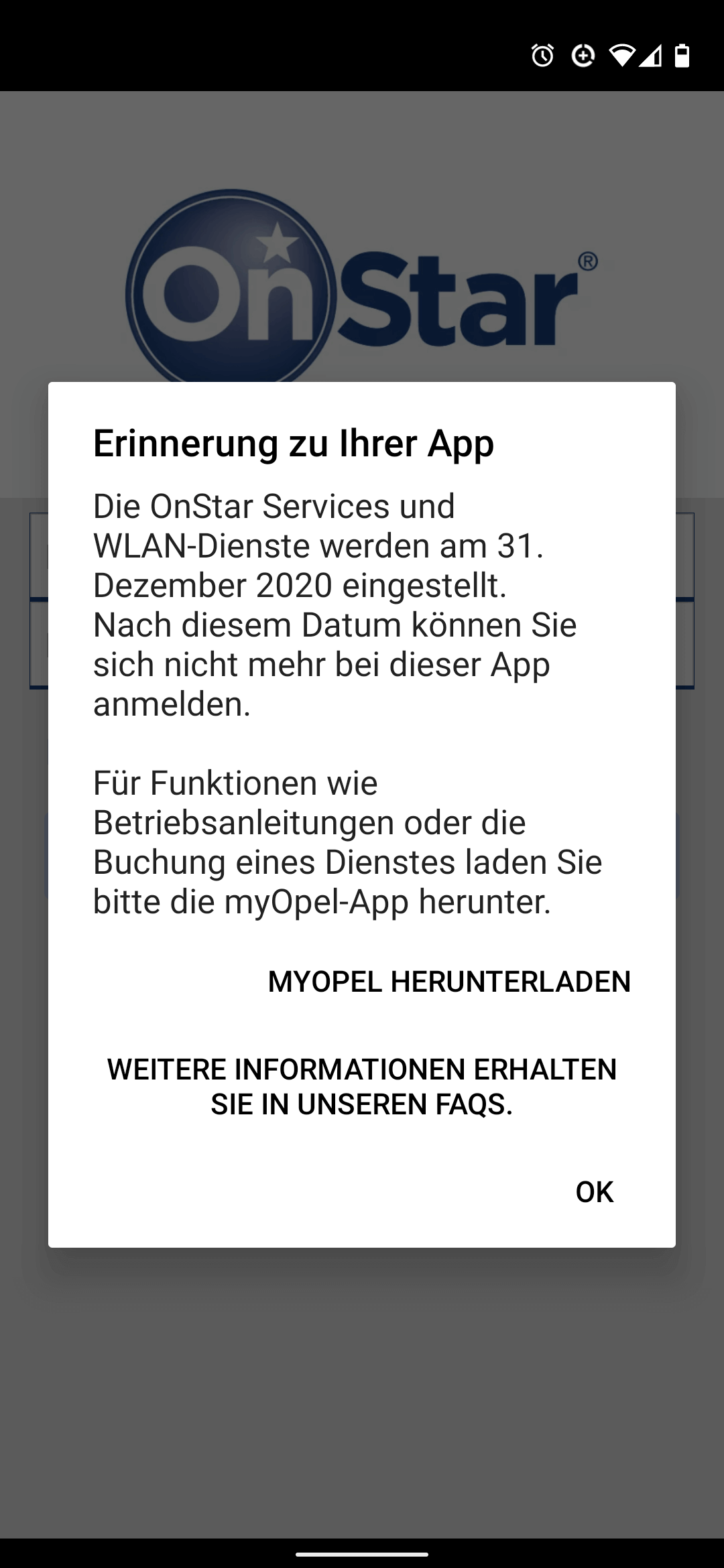 OnStar Abschaltung