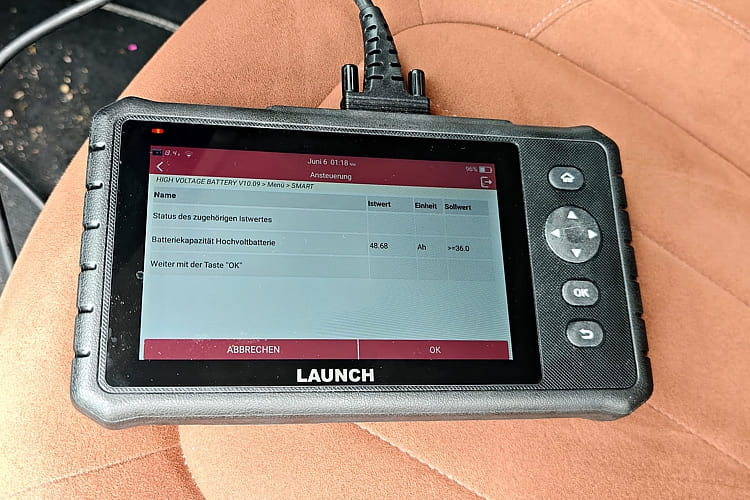 Auslesen mit Diagnosegerät